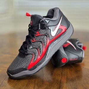 Nike KD 17 Late Night Basketball Shoes Men's 9 Black Red White Zoom FJ9487-001
